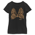 Girl's Disney Minnie Mouse Cheetah Print Bow Signature T-Shirt