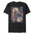 Men's Star Wars Mando Child Razor Painty Stars T-Shirt